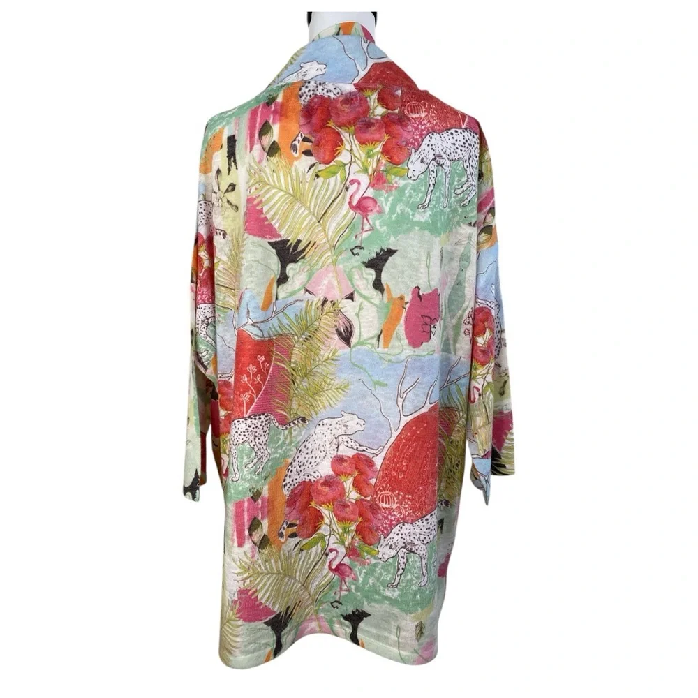 Atelier 5‎ by Gozde Yilmaz Tunic Size XL Art to Wear Lagenlook Colorful Jungle